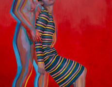 Melissa Huang, Old Friend, Oil on canvas, 60" x 40", 2019