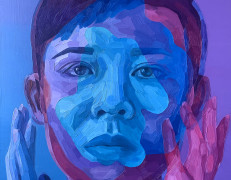 Melissa Huang, Split Decision, Oil on panel, 20" x 16", 2020