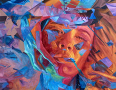 Melissa Huang, digital dreamer, oil on canvas, 48" x 36", 2022