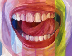 Melissa Huang, Smile, oil on panel, 18" x 24", 2022